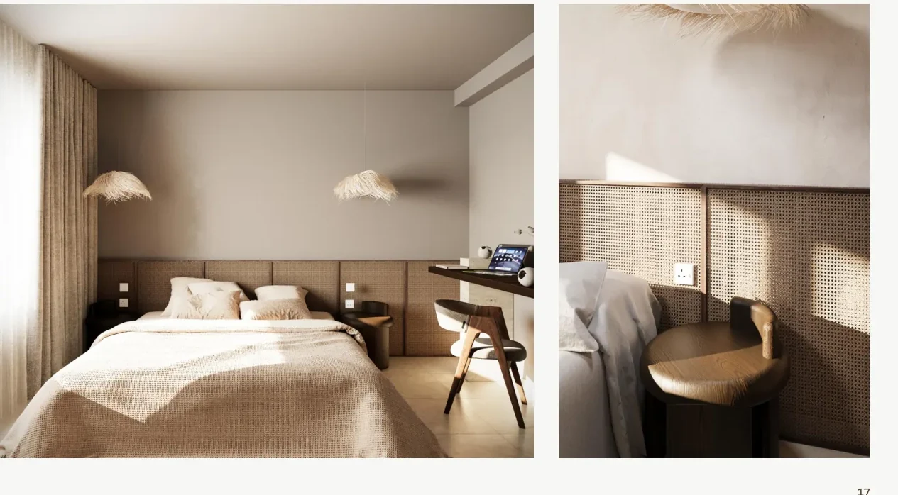Minazi Residence garden bedroom rendering