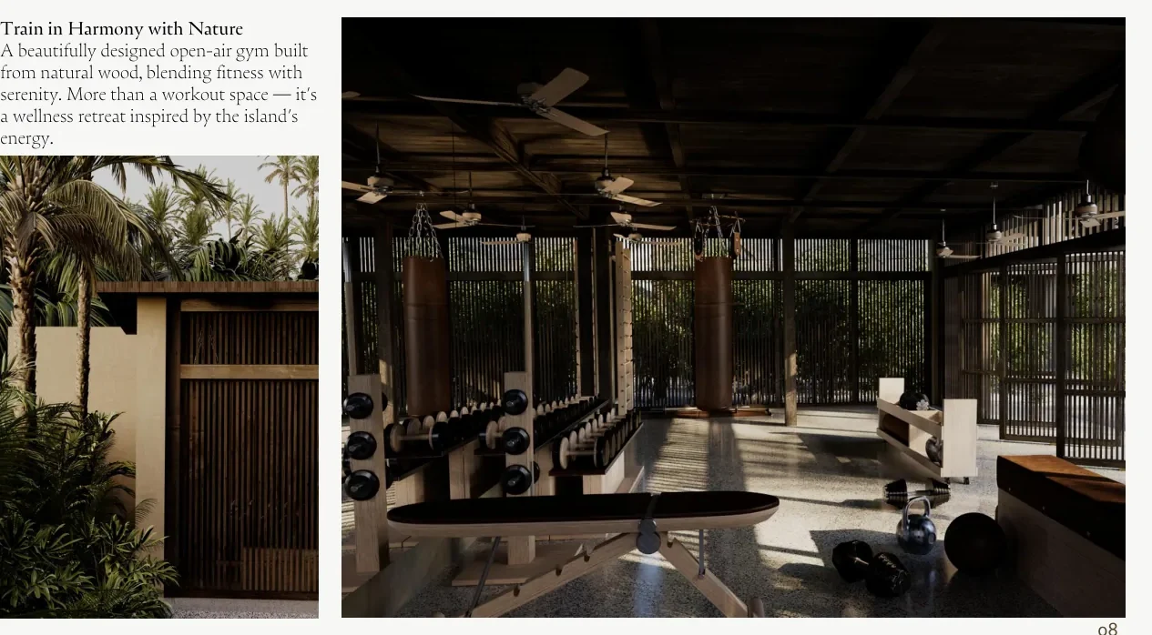 Minazi Residence gym rendering