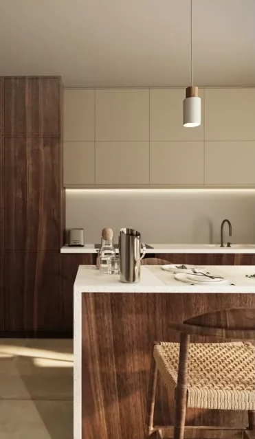 Penthouse B kitchen island