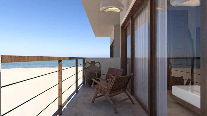 Asili penthouse ocean-view terrace visualisation · project brochure visualisation