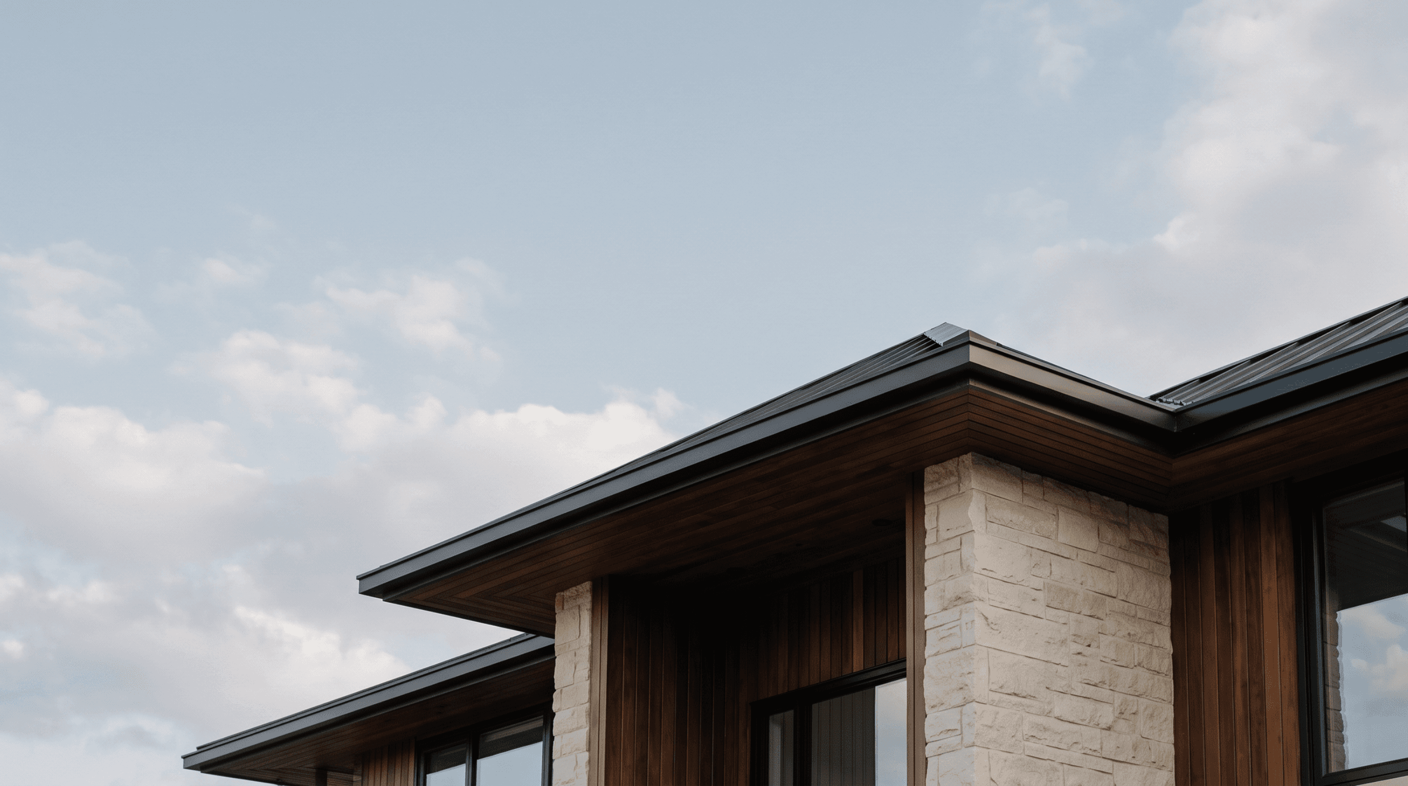 Modern house exterior closeup