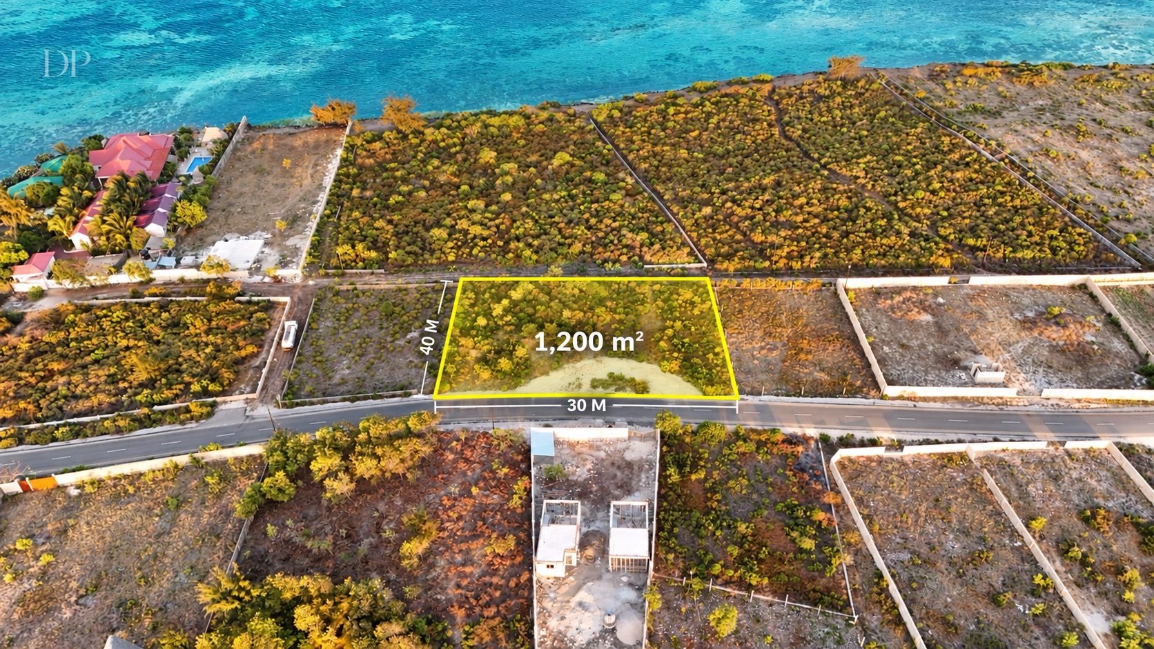 Grundstück mit 1.200 m² in Shungi, nur 70 m vom Meer – Foto 1